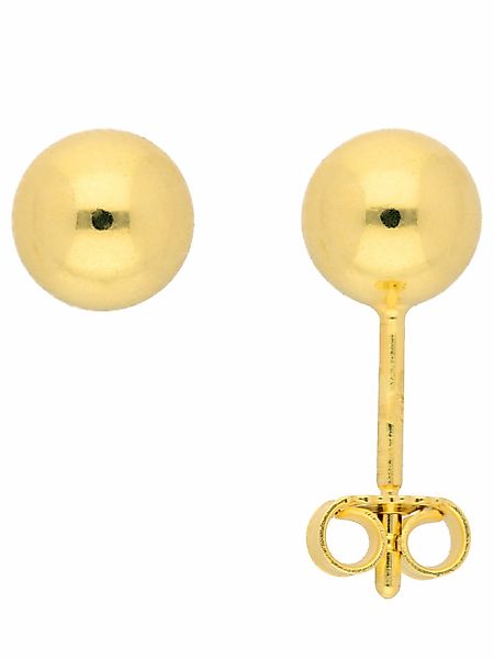 Adelia´s Paar Ohrhänger "585 Gold Ohrringe Ohrstecker Ø 6 mm", Goldschmuck günstig online kaufen