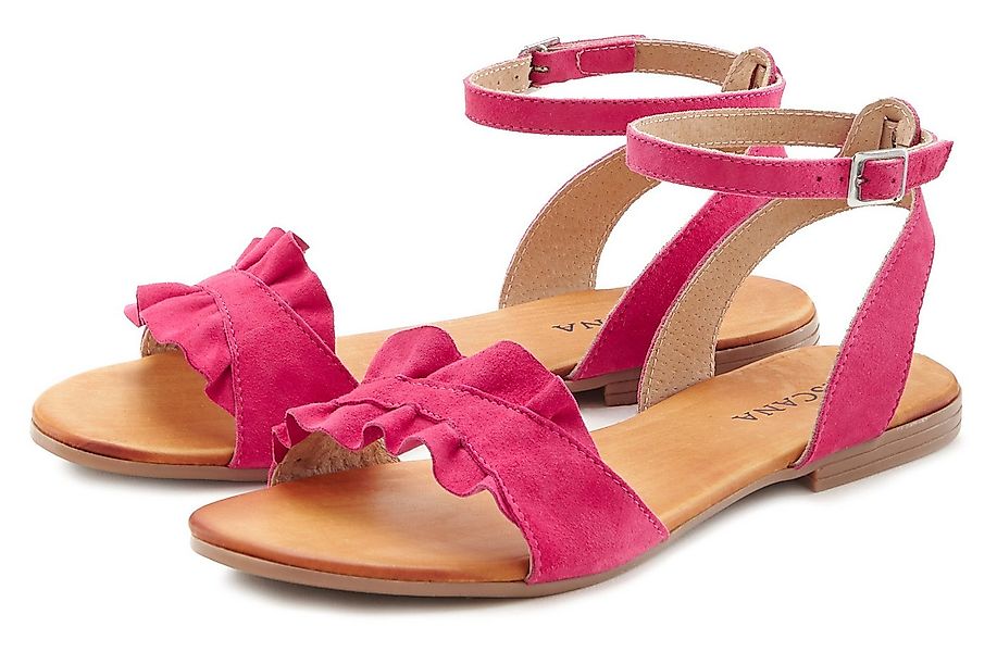 LASCANA Sommerschuh Sandale Sandalette, Sommerschuh aus hochwertigem Leder günstig online kaufen
