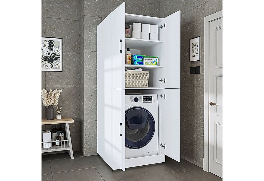 Roomart Waschmaschinenumbauschrank "DORA" (für Waschmaschine & Trockner mit günstig online kaufen