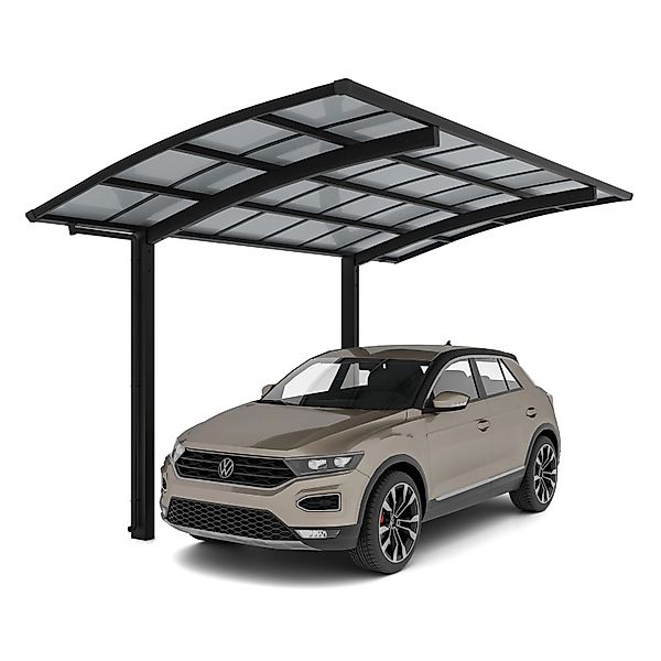 Ximax Alu Einzelcarport Portoforte Typ 80 Schwarz XL 301 x 495cm Sonderfert günstig online kaufen