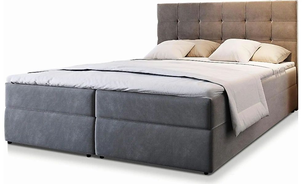 MASSENO Boxbett mit Bettkasten Glos ¦ grau ¦ Maße (cm): B: 180 H: 98 Betten günstig online kaufen