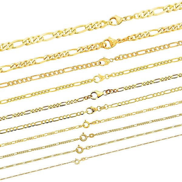 HOPLO Goldkette Goldkette Figarokette Länge 21cm günstig online kaufen