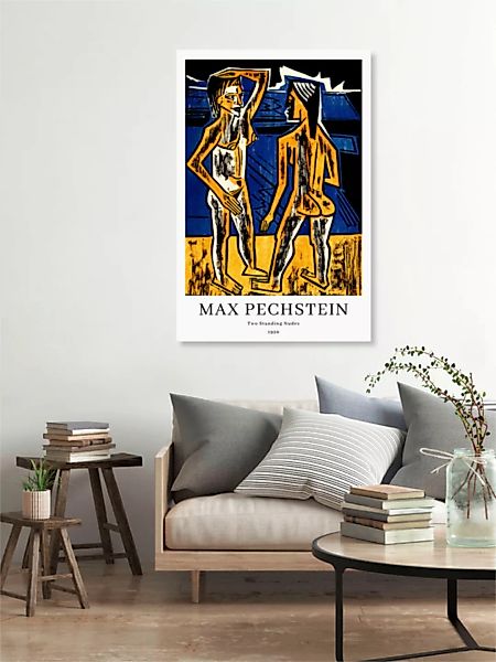 Poster / Leinwandbild - Max Pechstein: Zwei Stehende Akte günstig online kaufen
