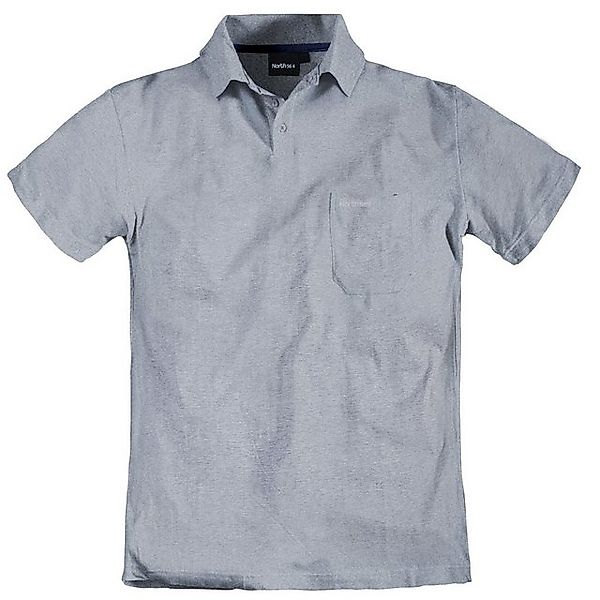 north 56 4 Poloshirt XXL Poloshirt mit Brusttasche von Allsize, hellgrau günstig online kaufen