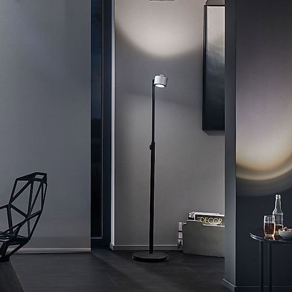 LED Stehleuchte Aldan 17 W Schwarz und Alu gebürstet dimmbar günstig online kaufen