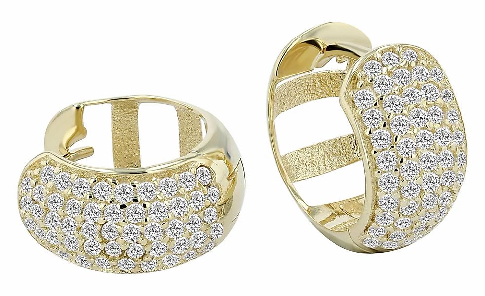 Adelia´s Paar Creolen "Damen Ohrringe – Creole aus 333 Gold mit Zirkonia" I günstig online kaufen