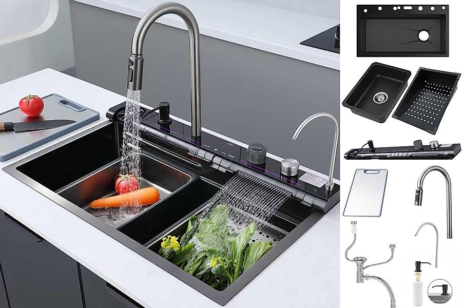 Faizee Home Edelstahlspüle Faizee Home, Multifunktionale Edelstahlspüle mit günstig online kaufen