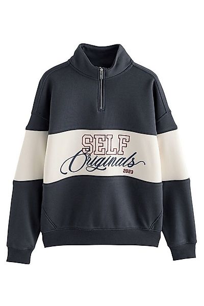 self Sweater Self. Besticktes Sweatshirt mit 1/2-Reißverschluss (1-tlg) günstig online kaufen