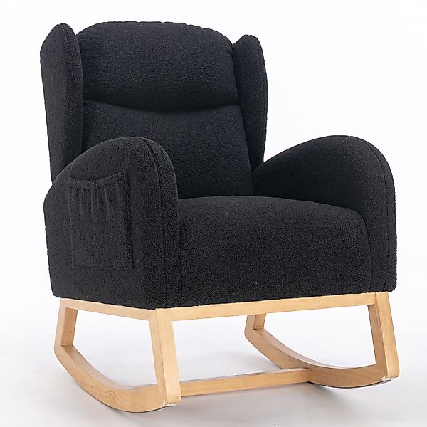 MODFU Stuhl Moderner Schaukelstuhl,mit Teddy-Stoffbezug (Modischer günstig online kaufen