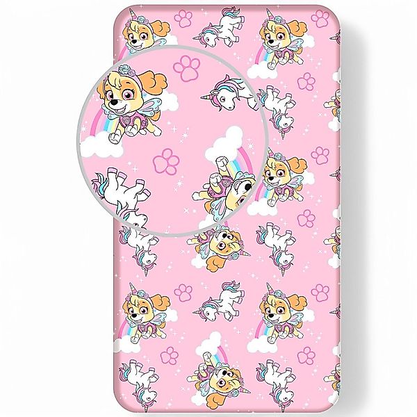 PAW PATROL Spannbettlaken Skye, Baumwolle, Gummizug: günstig online kaufen