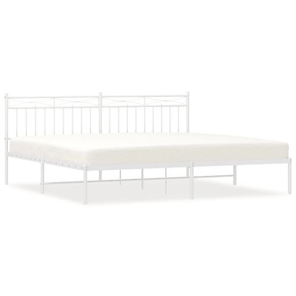 vidaXL Bettgestell mit Kopfteil Metall Weiß 200x200 cm Modell 151909426 günstig online kaufen