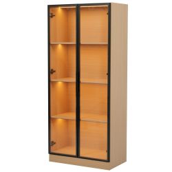 BlingBin Glasvitrine Vitrine (2-St., mit LED-Beleuchtung günstig online kaufen