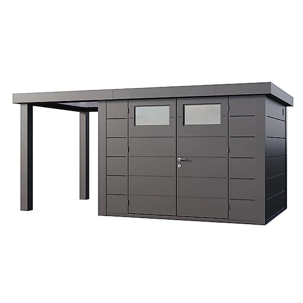 Gerätehaus Classico 3024 mit Offene Lounge S Links 466 cm x 238 cm Anthrazi günstig online kaufen