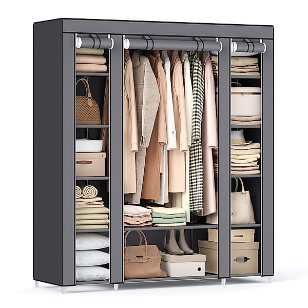 SONGMICS Kleiderschrank Stoffschrank mit Überzug aus günstig online kaufen