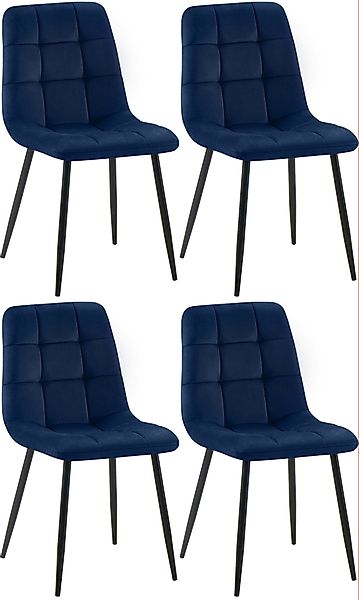 CLP Esszimmerstuhl Antibes (4er Set), Samtbezüge, günstig online kaufen