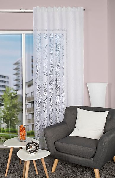 HOME WOHNIDEEN Vorhang BLATTANO, Multifunktionsband (1 günstig online kaufen