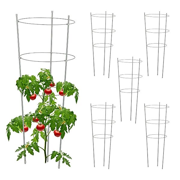 relaxdays Rankhilfe Graue Rankhilfe 76 cm günstig online kaufen