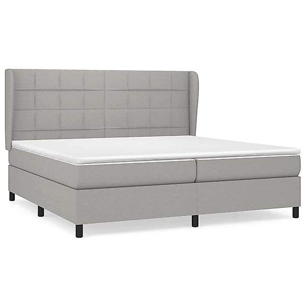 vidaXL Boxspringbett mit Matratze Hellgrau 200x200 cm Stoff1377613 günstig online kaufen