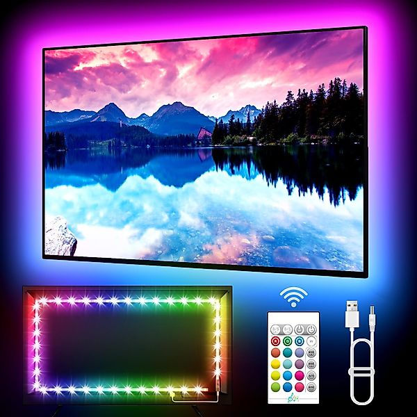 MUPOO LED Lichtleiste RGB LED-Streifen USB günstig online kaufen