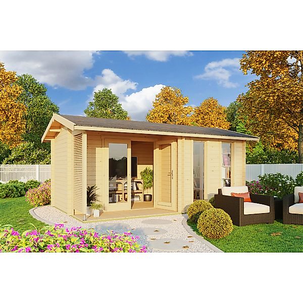 LASITA MAJA Gartenhaus "Riverside, Naturbelassen" mit Terrasse günstig online kaufen