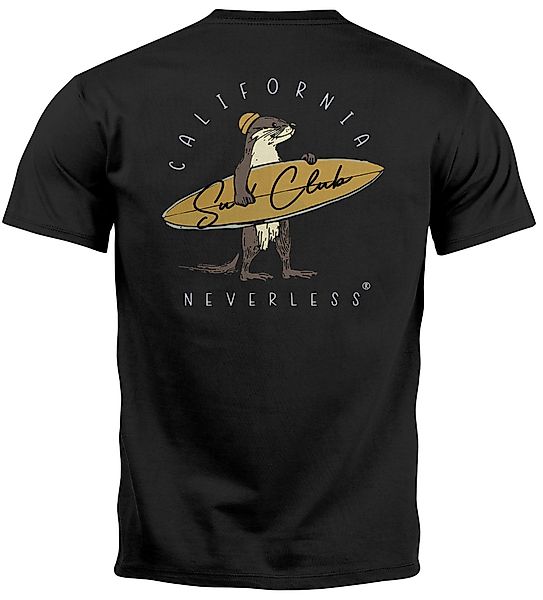 Neverless Print-Shirt Herren T-Shirt Backprint California günstig online kaufen