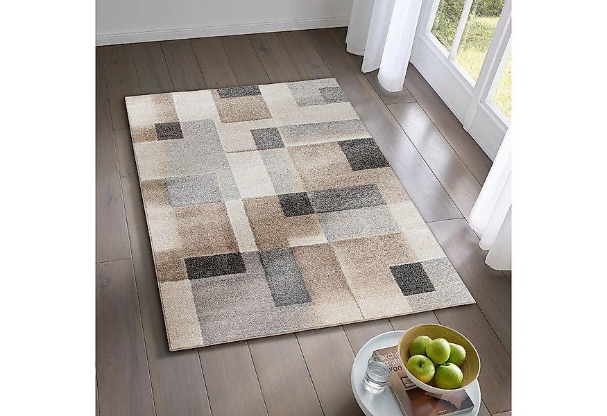 TaCa Home Teppich Designer Kurzflor Teppich Moderne Kunst, rechteckig, Höhe günstig online kaufen