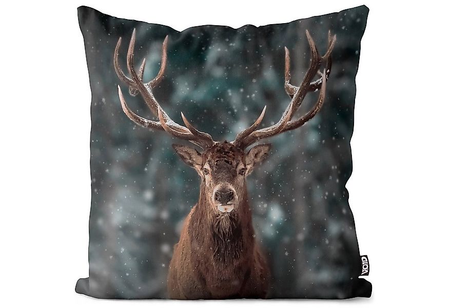 VOID Kissenbezug, (1 Stück), Hirsch Winter Schnee Kissenbezug Hirsch Reh Ja günstig online kaufen