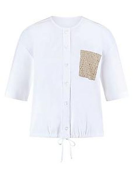 Bluse Rundhals-Ausschnitt Margittes weiss günstig online kaufen