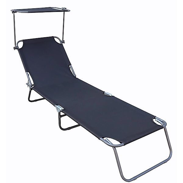VCM Gartenliege Sonnenliege Liegestuhl klappbar Gartenliege Dach günstig online kaufen