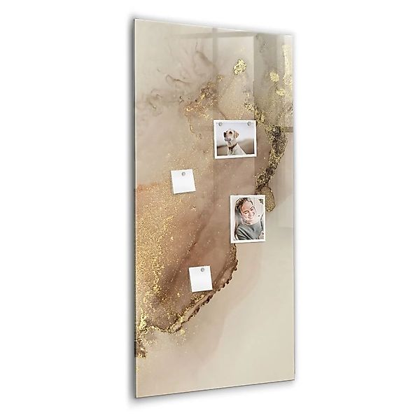 Tulup Beschreibbare Glasmagnettafel Glitzernder Marmor 60x120 cm Magnettafe günstig online kaufen