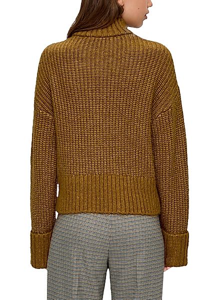 QS Strickpullover, mit fixiertem Umschlag günstig online kaufen