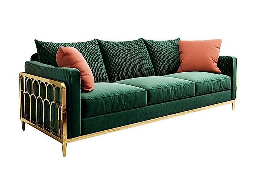 JVmoebel Sofa Design Couch Polster Sofas Textil Modern Sofagarnitur 3Sitzer günstig online kaufen