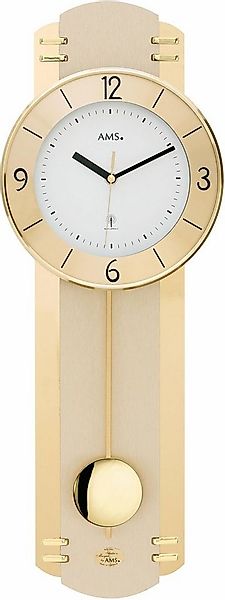 AMS Funk-Pendelwanduhr F5293 (Quarzuhr,Holzgehäuse,Esszimmer,Wohnzimmer,Mad günstig online kaufen