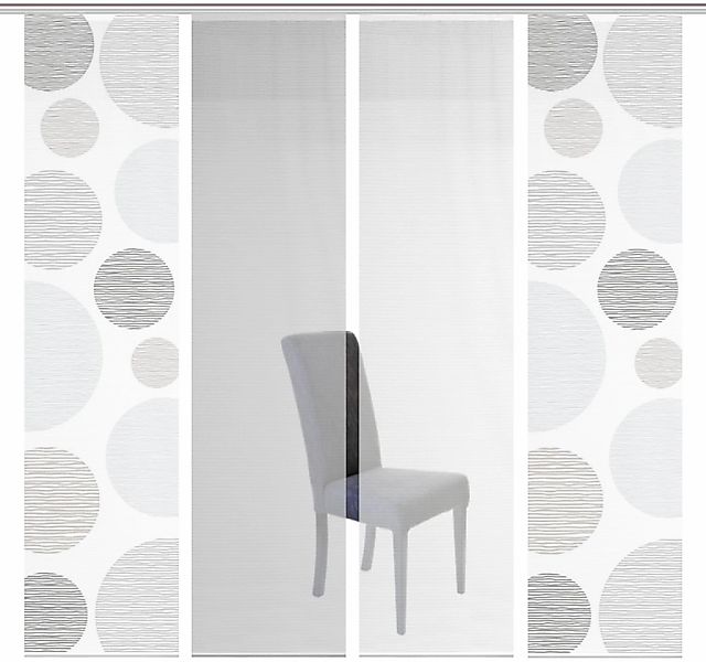 Vision S Schiebegardine "4ER SET BORDEN" Paneelwagen 4 Stk. tlg. HxB: 260x6 günstig online kaufen