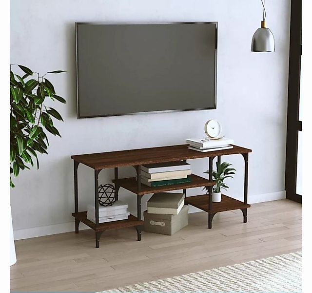 furnicato TV-Schrank Braun Eichen-Optik 102x35x45,5 cm Holzwerkstoff günstig online kaufen
