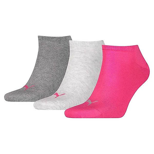 Puma Sneaker Plain Socken 3 Paare EU 35-38 Middle Grey Melange / Pink günstig online kaufen