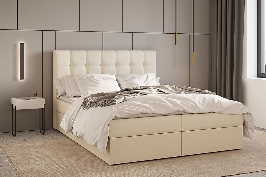 MOEBLO Boxspringbett Bett 05 (Polsterbett Kontinentalbett, Bonell, Topper, günstig online kaufen