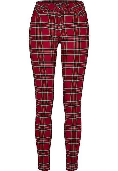 URBAN CLASSICS Stoffhose Urban Classics Damen Ladies Skinny Tartan Pants (1 günstig online kaufen