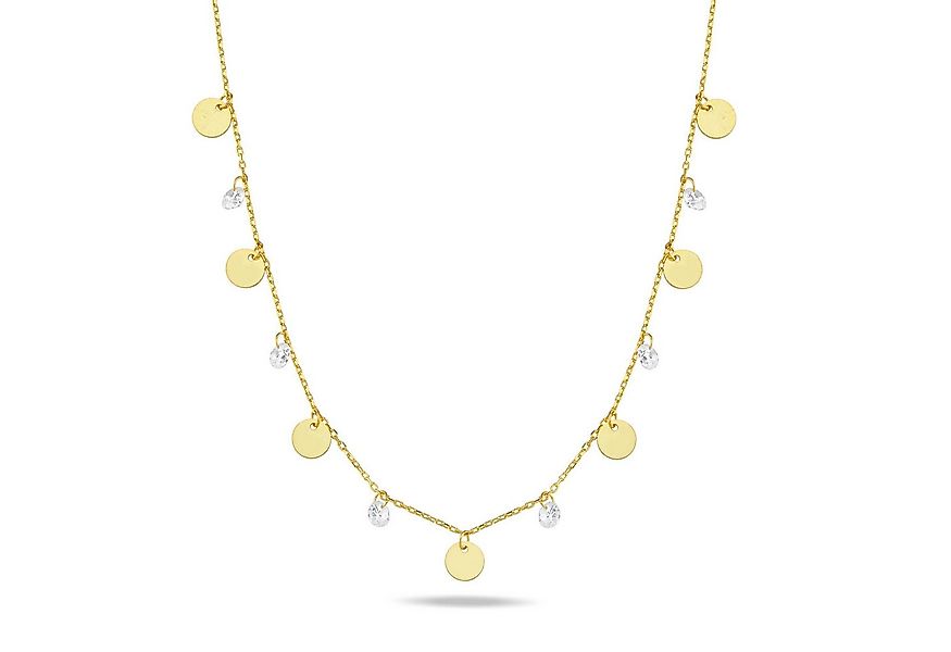 Nisan Kette und Anhänger Set, 925er Silber Damen Halskette – Vergoldete Plä günstig online kaufen