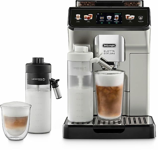 DeLonghi Kaffeevollautomat "Eletta Explore ECAM450.55.S - 40 Rezepte, heiße günstig online kaufen