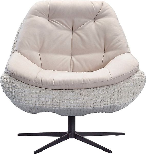 exxpo - sofa fashion Drehsessel »Dim, Loungesessel im Materialmix, Design u günstig online kaufen