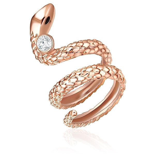 Lulu & Jane Fingerring Schlange roségold, günstig online kaufen