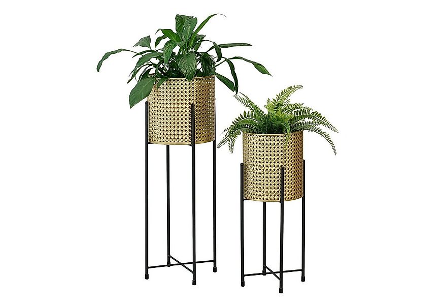 en.casa Blumenständer (Set, 2er), »Mol« Blumenkübel Pflanzenständer Pflanzt günstig online kaufen