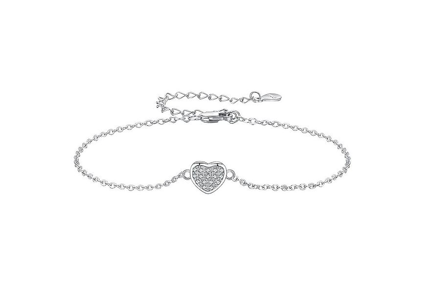 KARMA Silberarmband Damen Silber 925 Zirkonia Steine Herz Damen Silberarmba günstig online kaufen