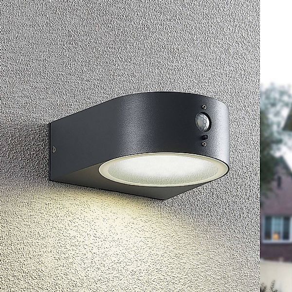 Lindby Jarik LED-Solar-Außenwandleuchte, Sensor günstig online kaufen