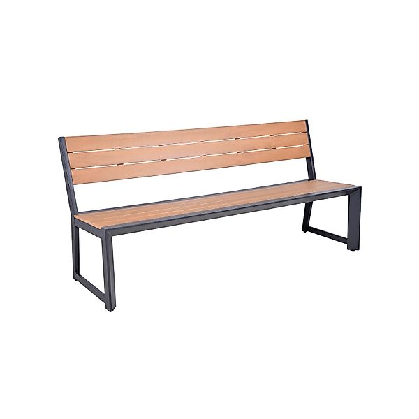 Garden Pleasure Gartenbank Silea mit Rückenlehne Braun-Anthrazit günstig online kaufen