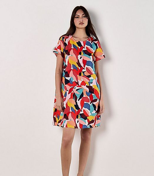 Apricot Minikleid Cocoon-Kleid mit Multicolor günstig online kaufen