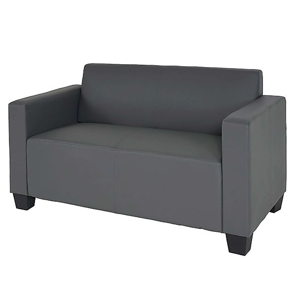 MCW 2er Sofa Moncalieri Kunstleder Dunkelgrau günstig online kaufen