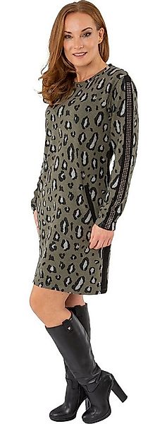 Estefania for woman Etuikleid 196-5600, im Animal Look und Nieten Eingrifft günstig online kaufen