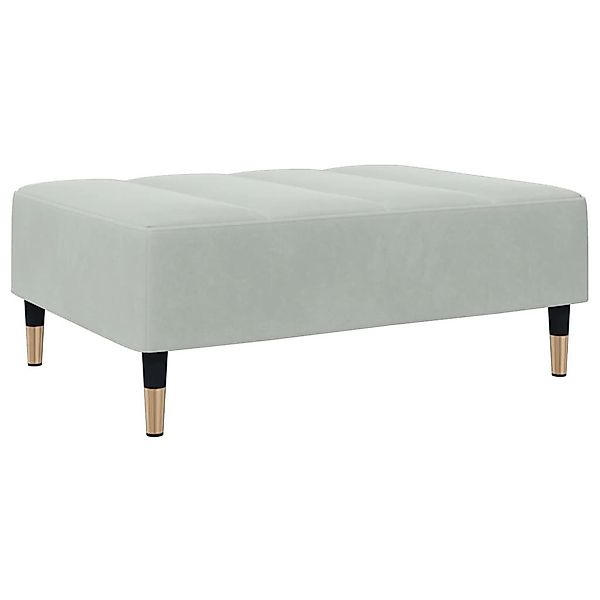 vidaXL Polsterhocker Fußhocker Hellgrau 77x55x31 cm günstig online kaufen